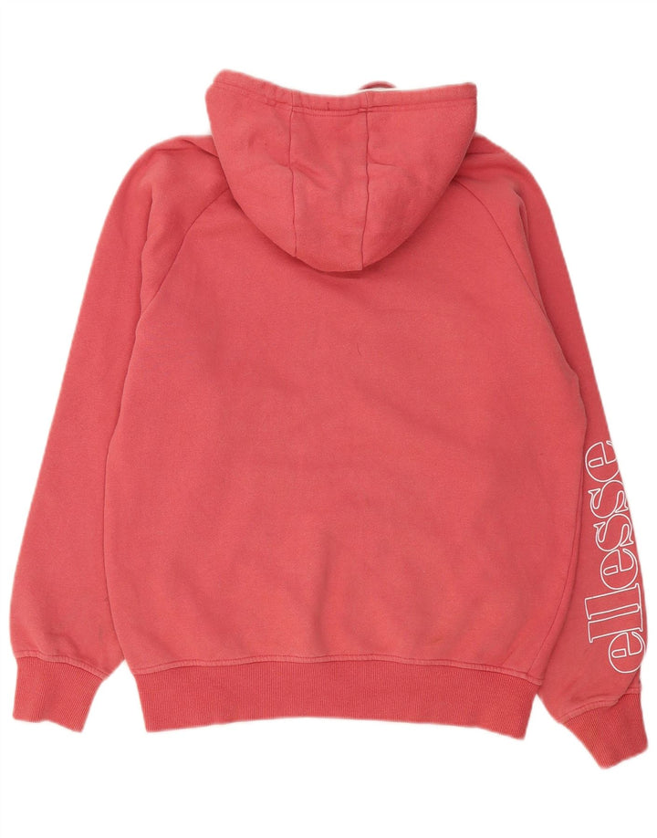 Ellesse Hombre Sudadera Con Capucha Gráfica Jersey De Algodón Rojo Medio