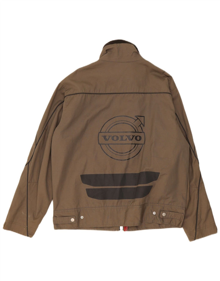 Chaqueta bomber con gráfico Volvo para hombre UK 38 Algodón gris medio con bloques de color