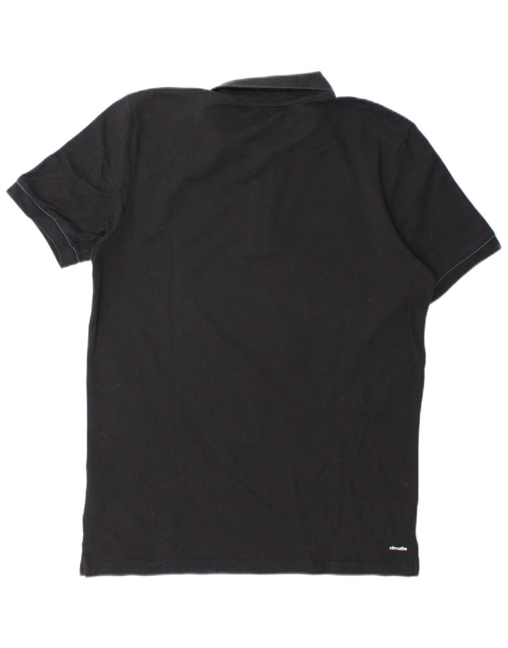 Adidas Polo gráfico para hombre de algodón negro mediano