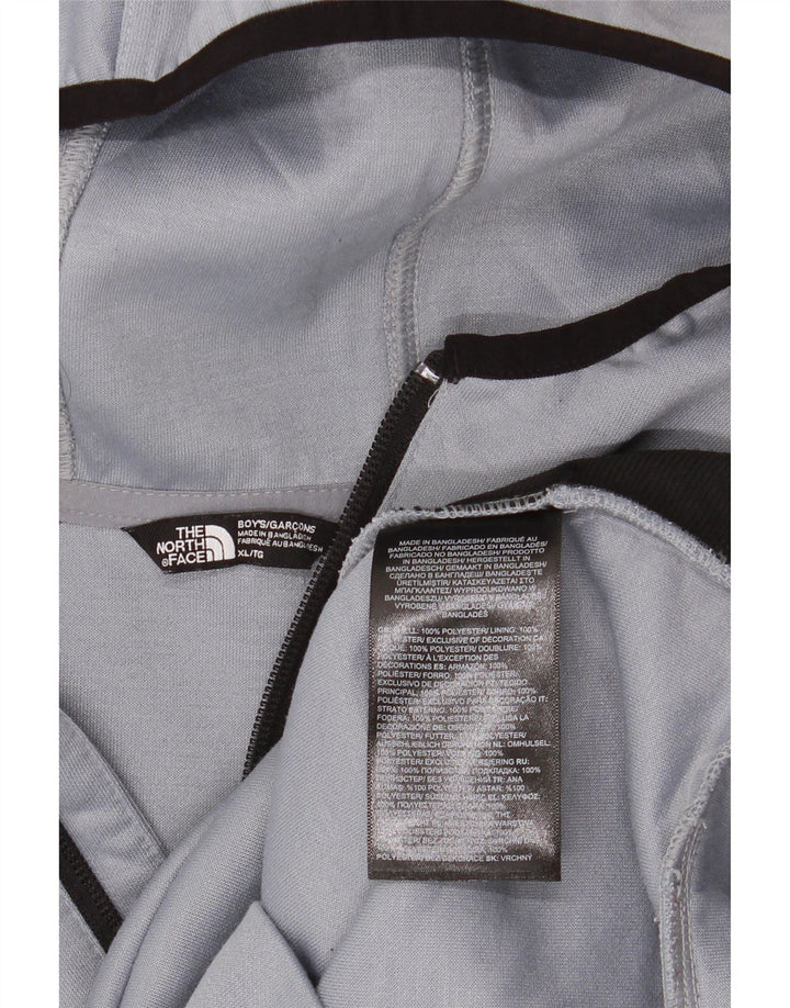 THE NORTH FACE Jersey con capucha y cuello con cremallera para niños 14-15 años XL Gris