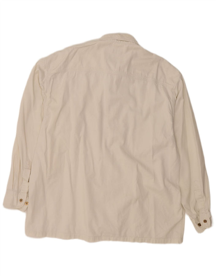 Berto Lucci Camisa Vaquera Hombre XL Algodón Blanco