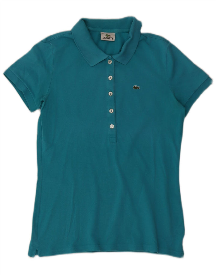 Polo Lacoste para mujer talla 44 algodón azul grande