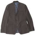 Ted Baker Chaqueta Blazer Slim Fit con 2 Botones para Hombre UK 42 XL Lana Gris