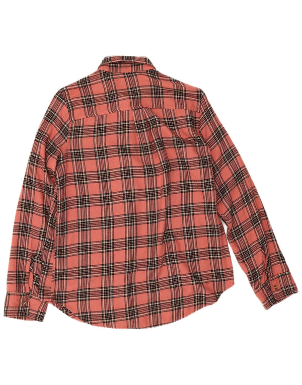 Camisa Hollister Mujer Boyfriend Fit Franela UK 10 Small Pink Check Viscosa