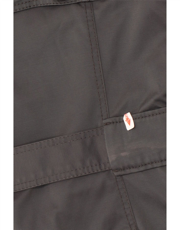 Zara Mujer Gabardina Corta De Doble Botonadura UK 44 Algodón Gris Medio
