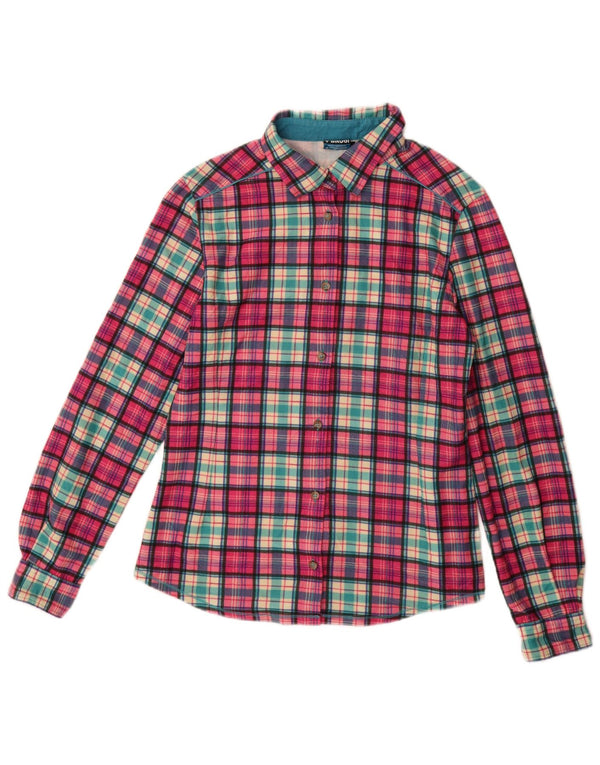 BRUGI Camisa de franela para mujer UK 44 Large Pink Check