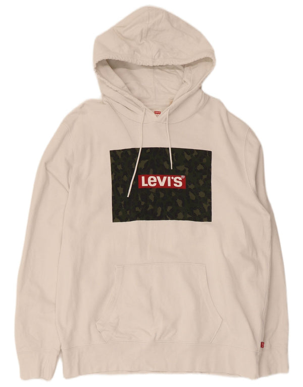Levi's Jersey con capucha gráfica para mujer UK 44 Large White Animal Print