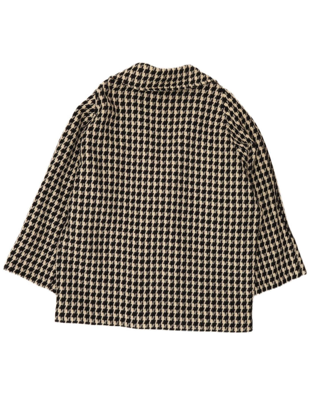 VINTAGE Chaqueta Blazer de gran tamaño para mujer Reino Unido 20 2XL Pata de gallo negra