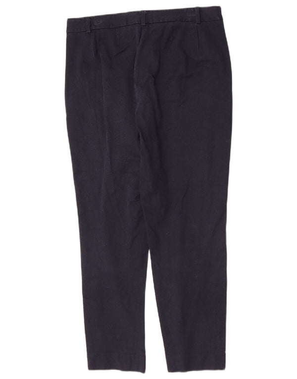 Marks & Spencer Pantalones de traje cónicos para mujer UK 12 Medium W28 L26 Azul marino