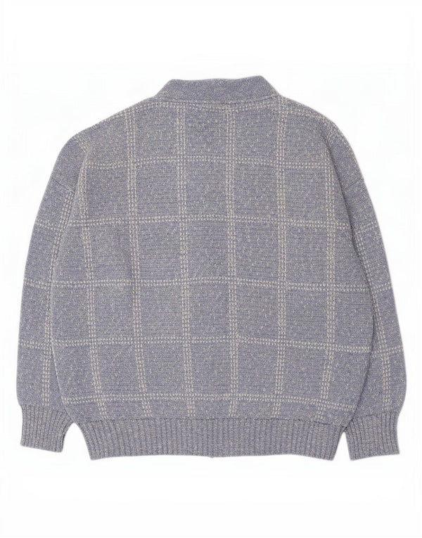 Rodes Cárdigan Hombre XL Azul Cuadros Acrílico