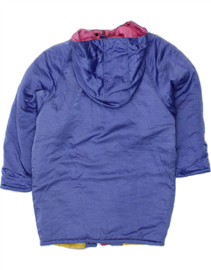 VINTAGE Womens Hooded Windbreaker Coat UK 14 Large Blue Polyamide Vintage Vintage and Second-Hand Vintage from Messina Hembry 