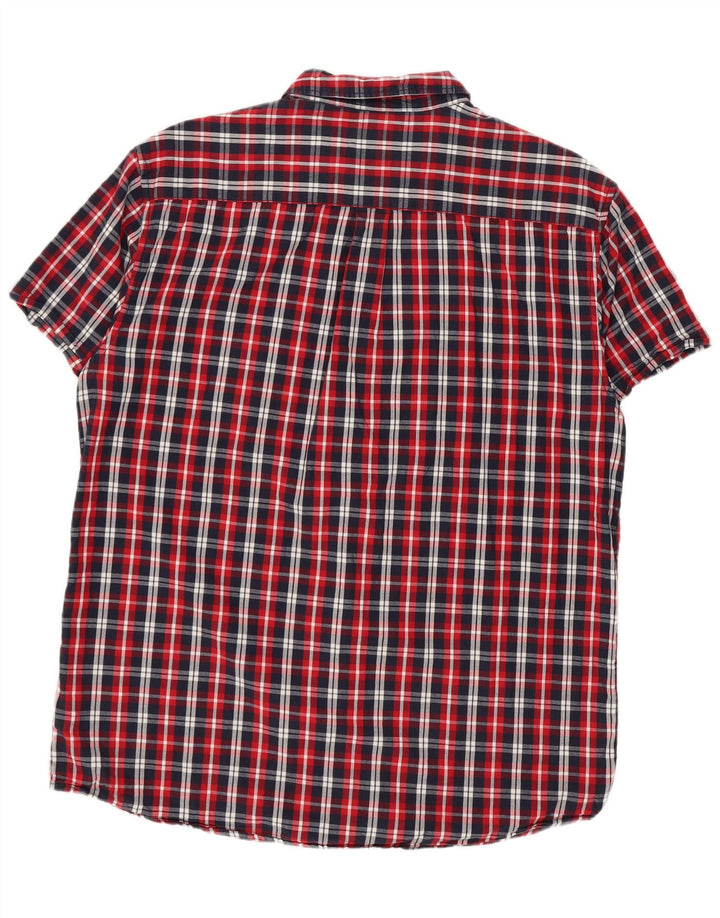 WRANGLER Camisa de manga corta para hombre con ajuste regular y cuadros grandes multicolores