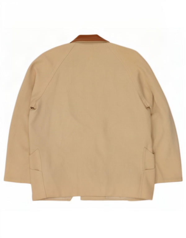 Max Mara Chaqueta tipo blazer con doble botonadura para mujer UK 12 Medium Off White