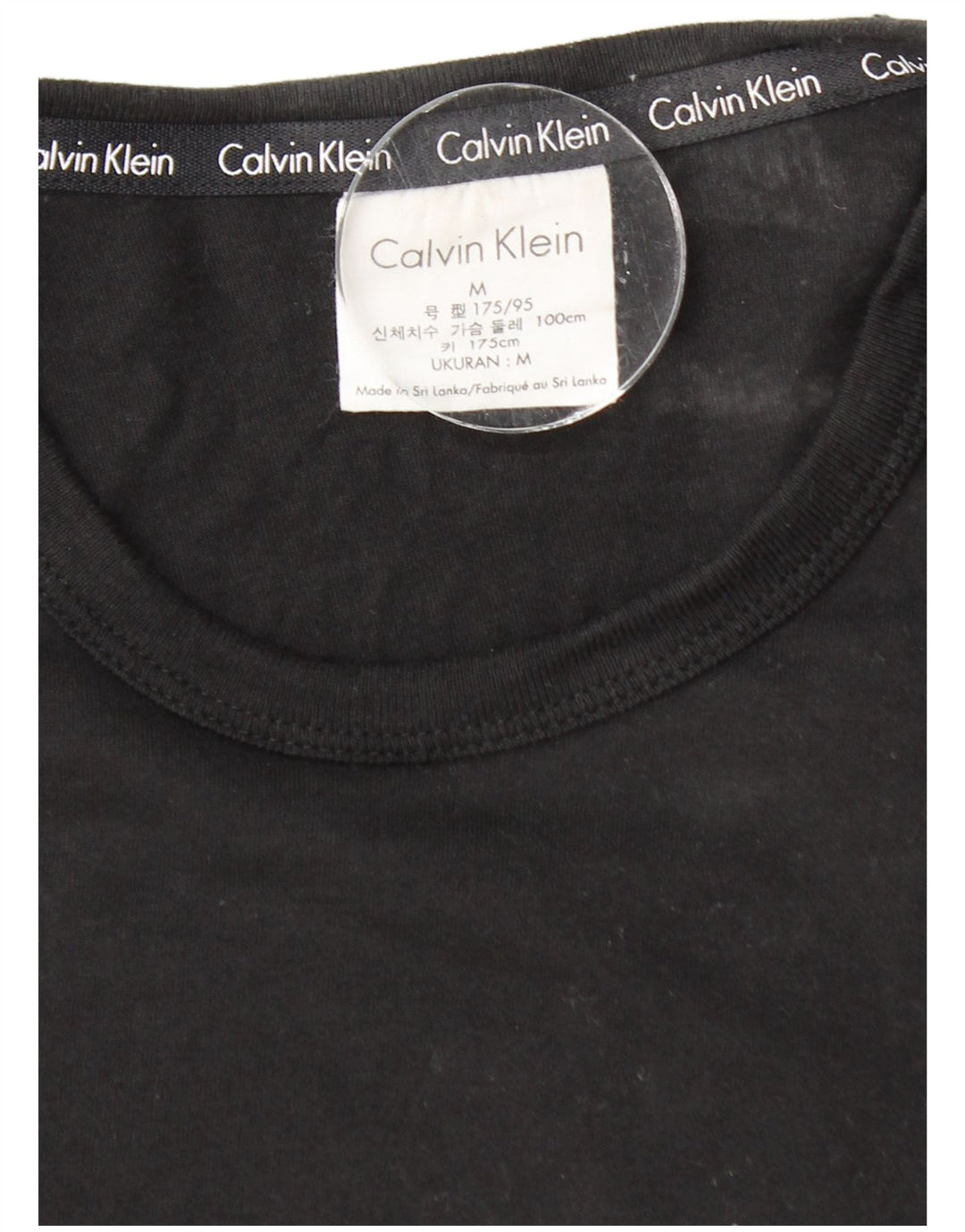 CALVIN KLEIN Camiseta gráfica para hombre Top Medium Black Cotton