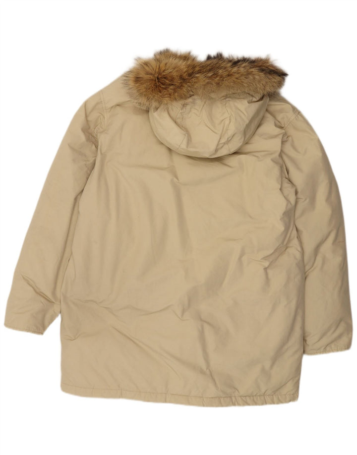 Woolrich Chaqueta acolchada con capucha para hombre UK 42 XL Algodón beige