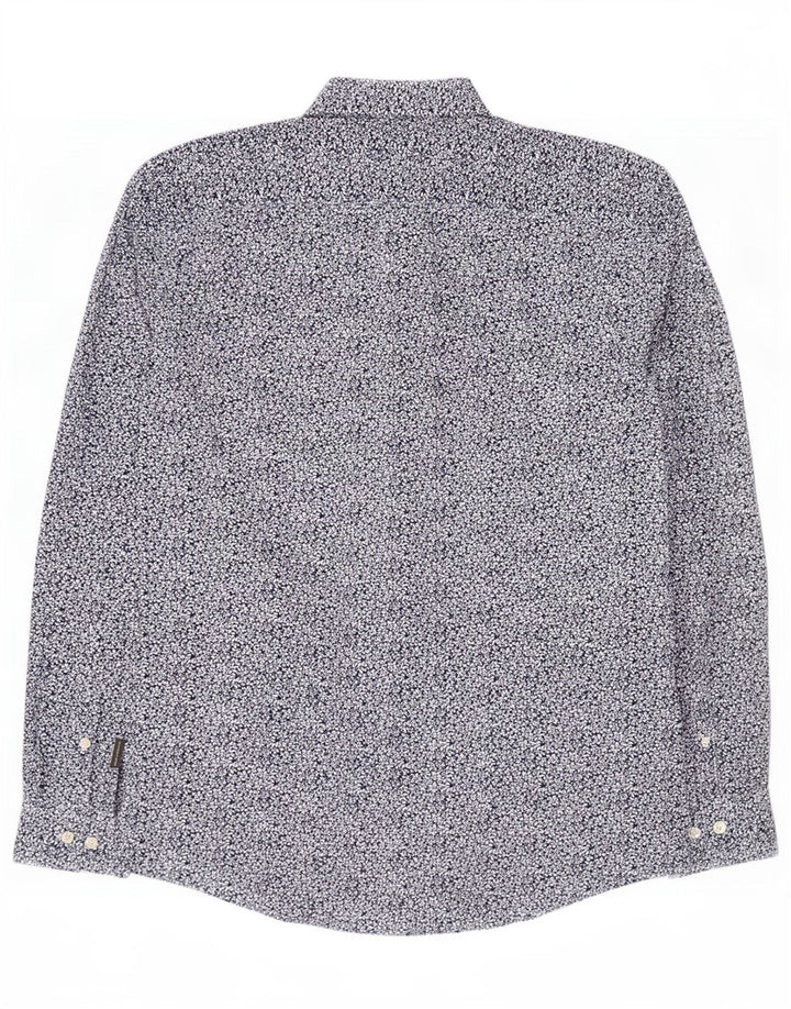 Camisa de hombre French Connection de algodón floral azul medio