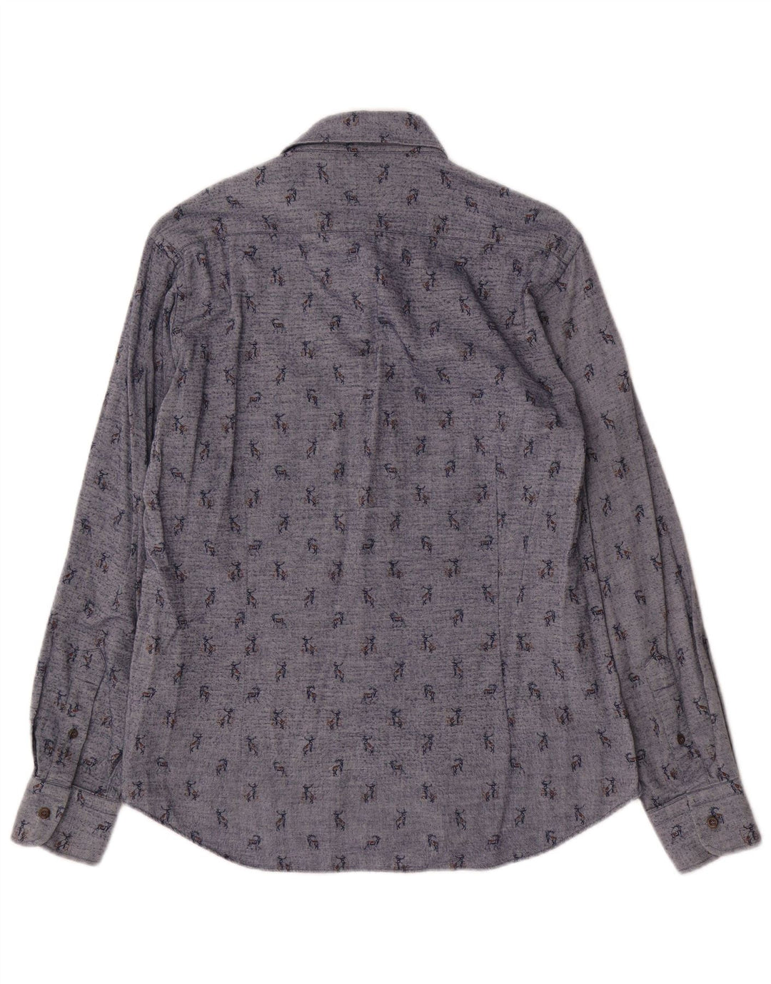 Paul & Shark Camisa con estampado abstracto para hombre Talla 39 Algodón azul medio