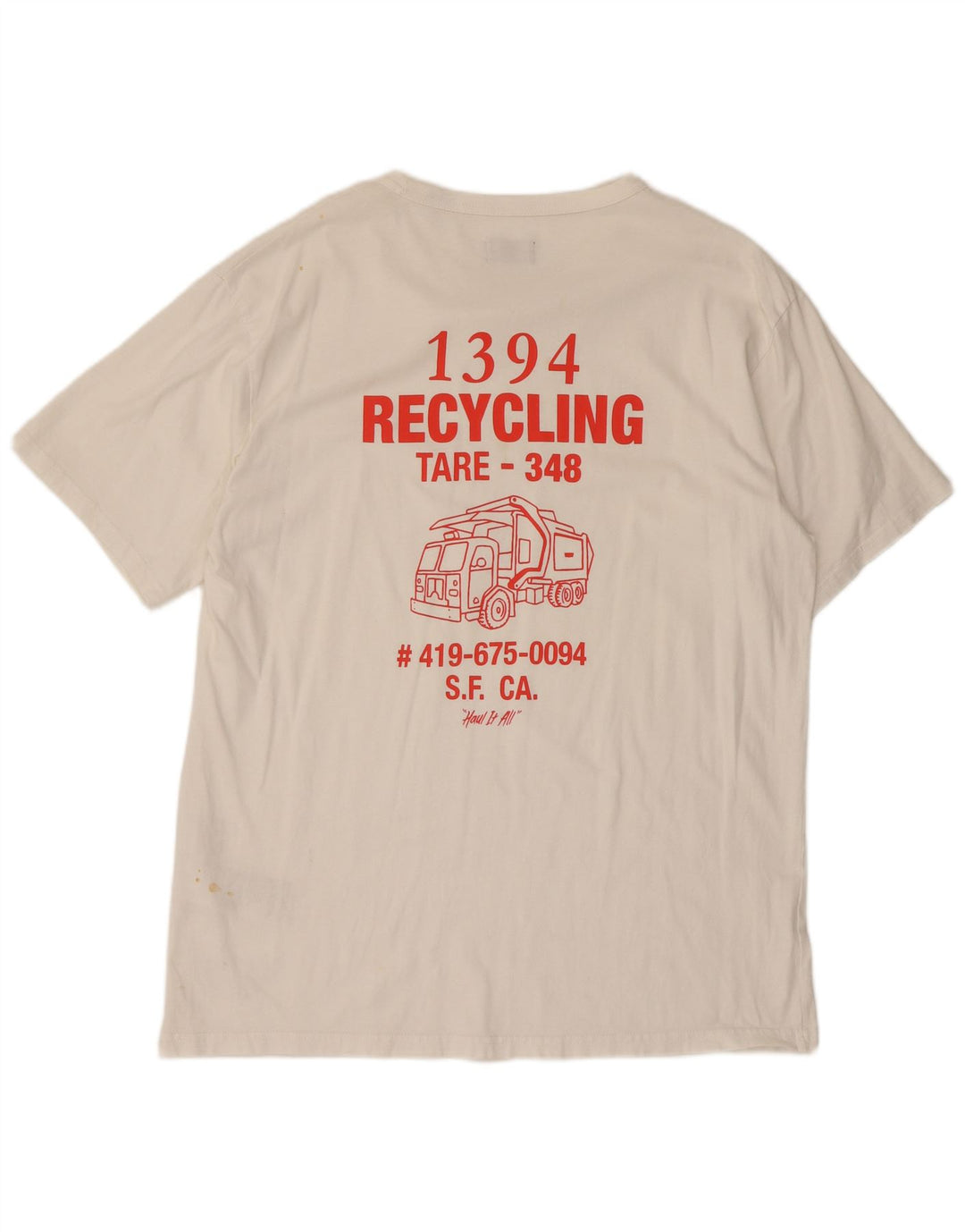 Levi's Hombre Camiseta Gráfica Top XL Algodón Blanco