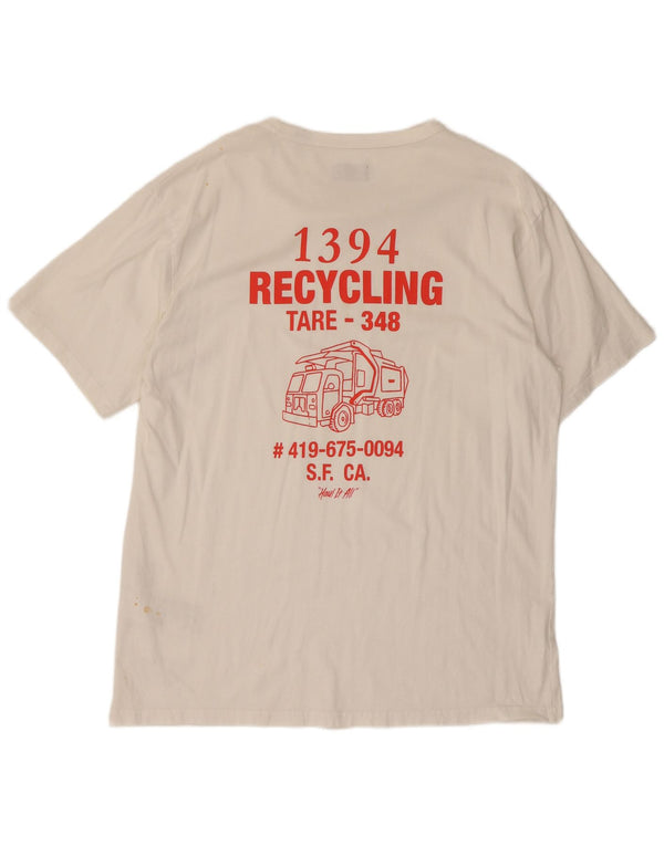 Levi's Hombre Camiseta Gráfica Top XL Algodón Blanco