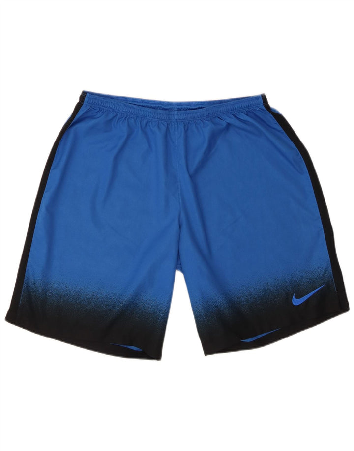 Nike - Pantalones cortos deportivos Dri Fit para hombre, poliéster, color azul grande