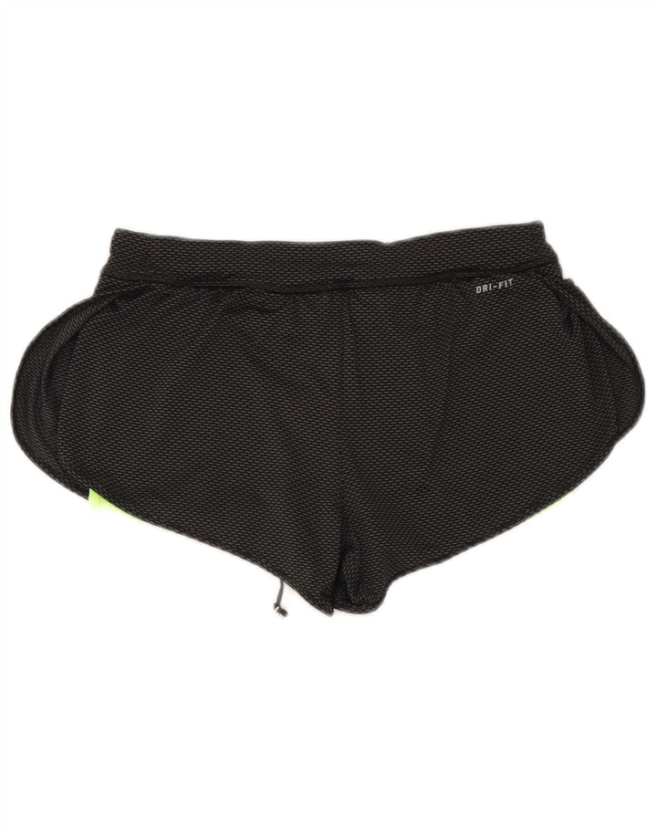 Nike Pantalones cortos deportivos Dri Fit para mujer UK 8 Small Poliéster negro