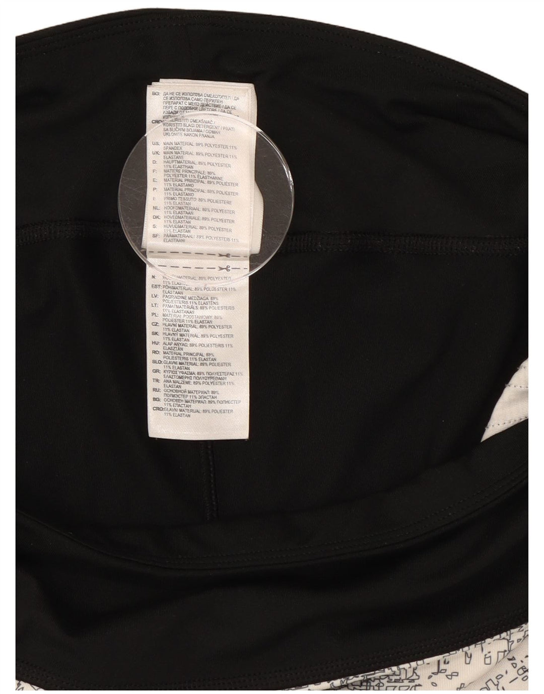 Adidas Leggings Climalite para mujer Reino Unido 44 Grande Negro Colorblock Poliéster
