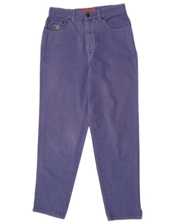 Casucci Jeans cónicos de cintura alta para mujer IT 50 XL W29 L30 Algodón morado