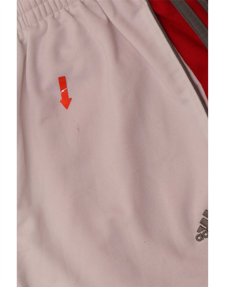 Adidas Pantalones de chándal para mujer UK 8 Small Blanco Colorblock Poliéster