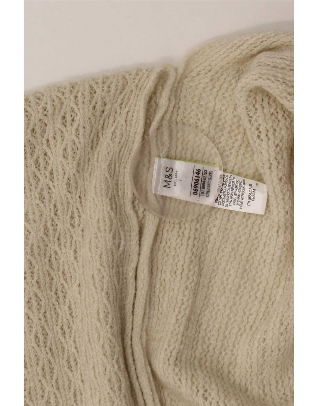 Marks & Spencer Poncho Cárdigan para Mujer Talla única Acrílico Blanco Roto