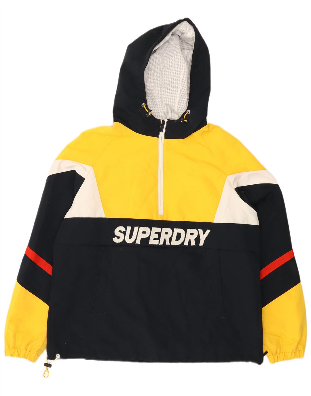 SUPERDRY Chaqueta Anorak con gráfico extragrande para mujer UK 40 Amarillo mediano