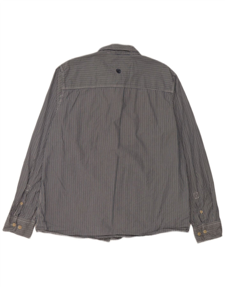 Camisa de hombre Fat Face XL Algodón azul raya diplomática