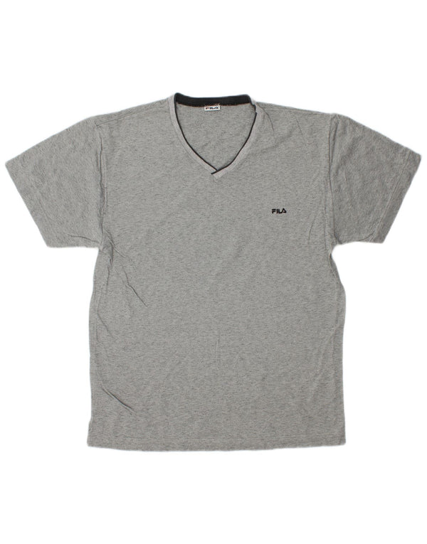 Camiseta Fila Hombre Top Algodón Gris Medio