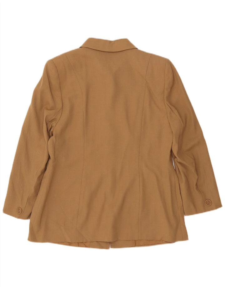 MARKS & SPENCER Chaqueta tipo blazer de 5 botones para mujer UK 46 Grande Lana beige