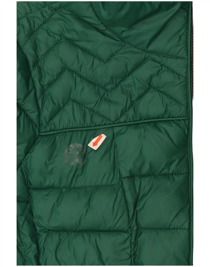 Michael Kors Chaqueta acolchada con capucha para mujer UK 44 Nylon verde medio