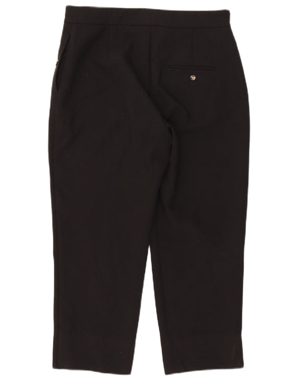 Marks & Spencer Pantalones Cortos Rectos para Mujer UK 12 Medium W31 L23 Negro