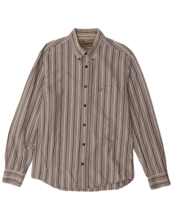 Murphy & Nye Camisa de corte regular para hombre XL Rayas grises