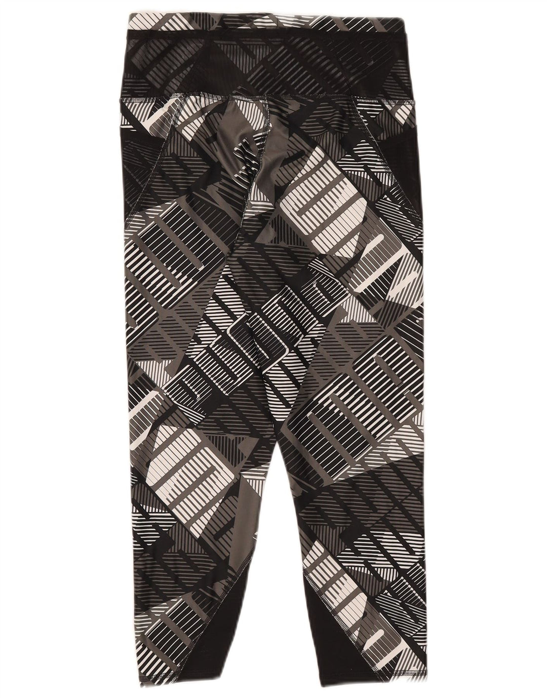Puma Leggings Capri para Mujer UK 12 Mediano Negro Geométrico Poliéster