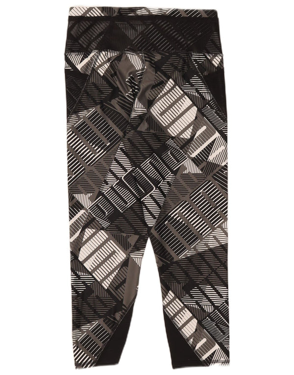 Puma Leggings Capri para Mujer UK 12 Mediano Negro Geométrico Poliéster