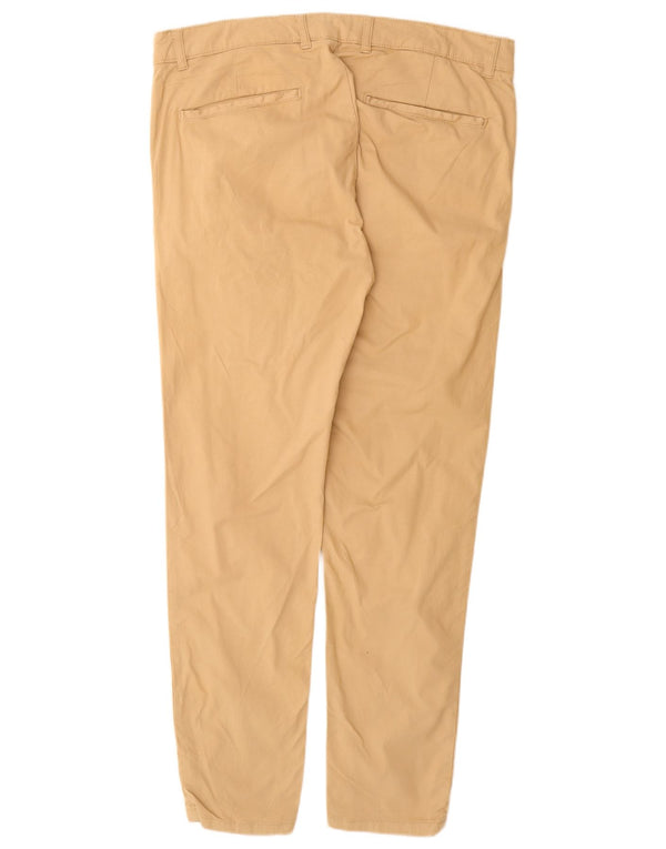 Zara Mens Slim Chino Pantalones EU 46 XL W36 L30 Algodón Beige