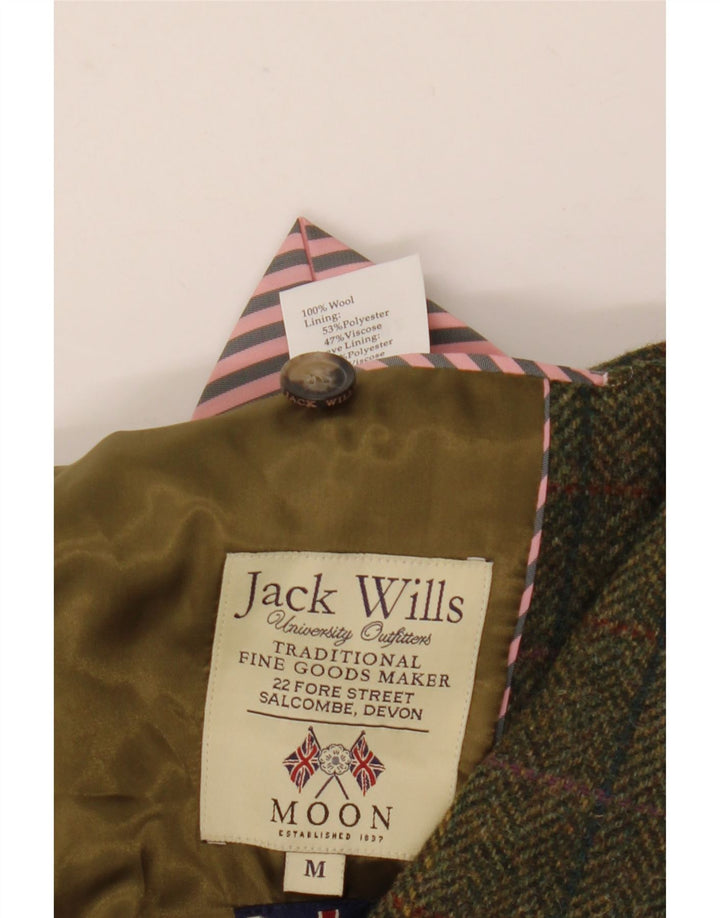 Jack Wills Chaqueta tipo blazer de 3 botones para hombre UK 38 Lana verde medio