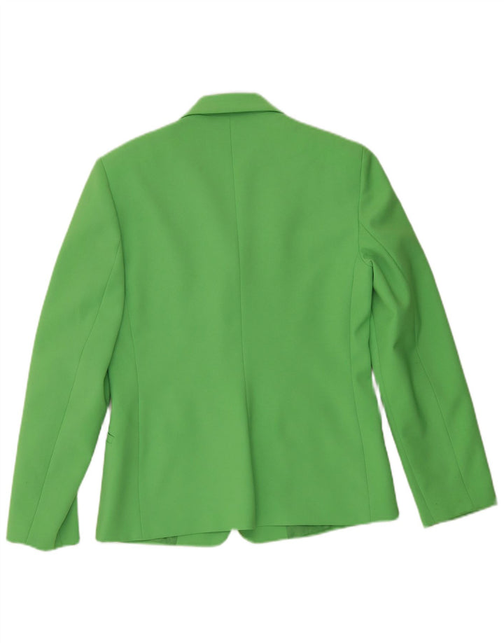 Benetton Blazer De 3 Botones IT 42 Poliéster Verde Medio