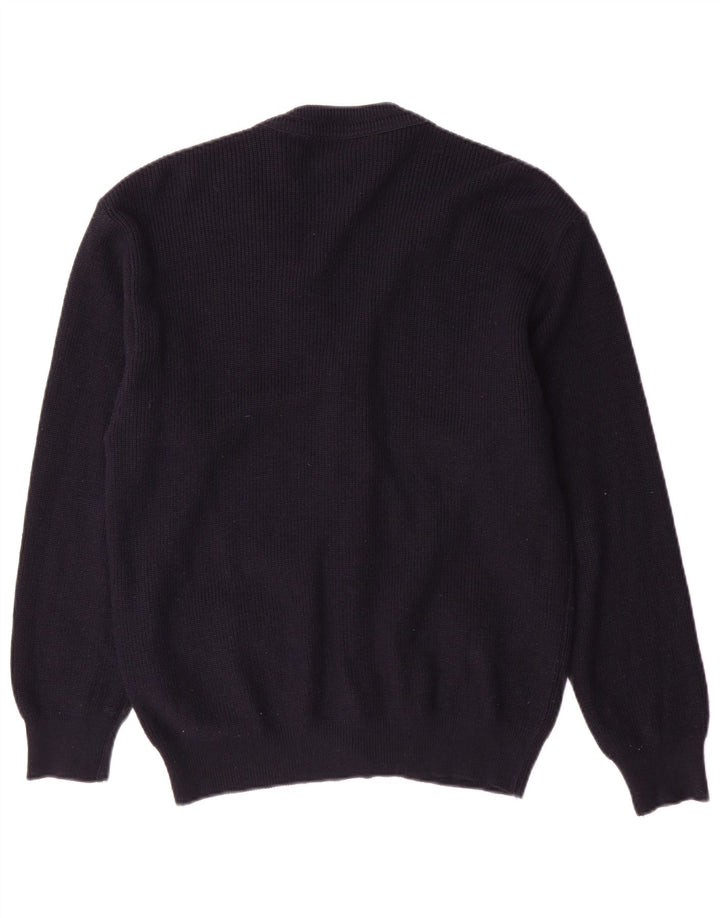 Malagrida - Cárdigan para mujer, talla 40, tamaño mediano, lana azul marino