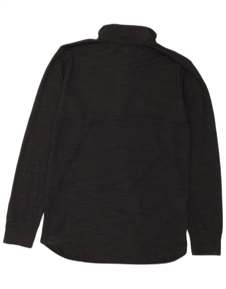 New Balance Hombre Zip Neck Jersey Chándal Top Medio Negro Poliéster