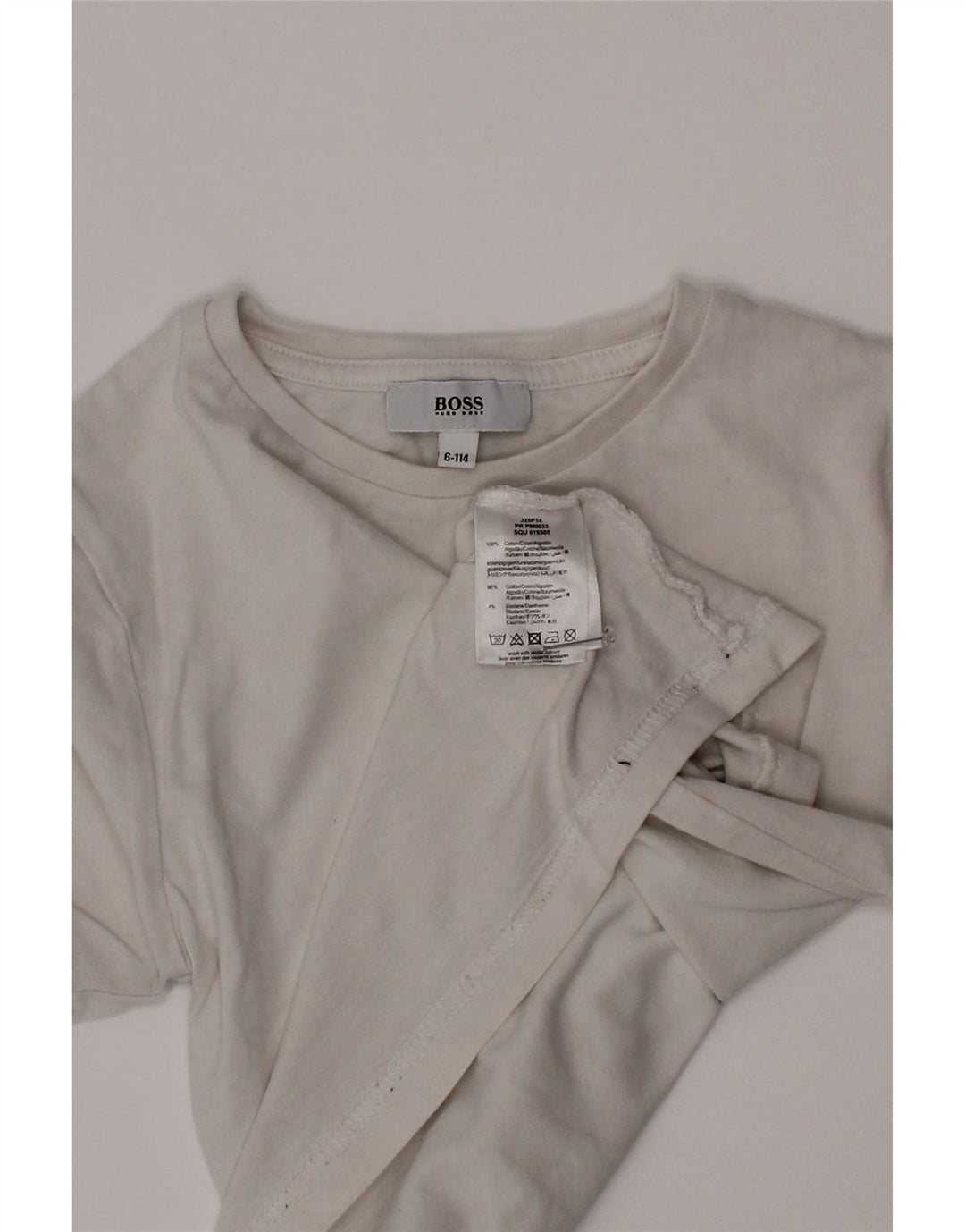 Hugo Boss Camiseta Niño Top 5-6 Años Blanco Algodón