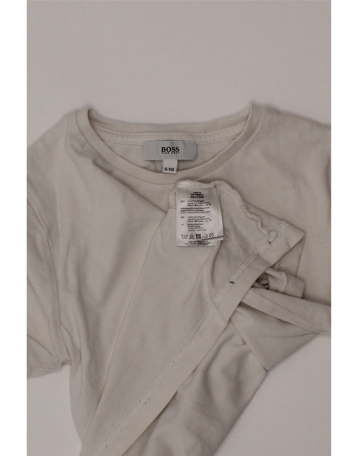 Hugo Boss Camiseta Niño Top 5-6 Años Blanco Algodón