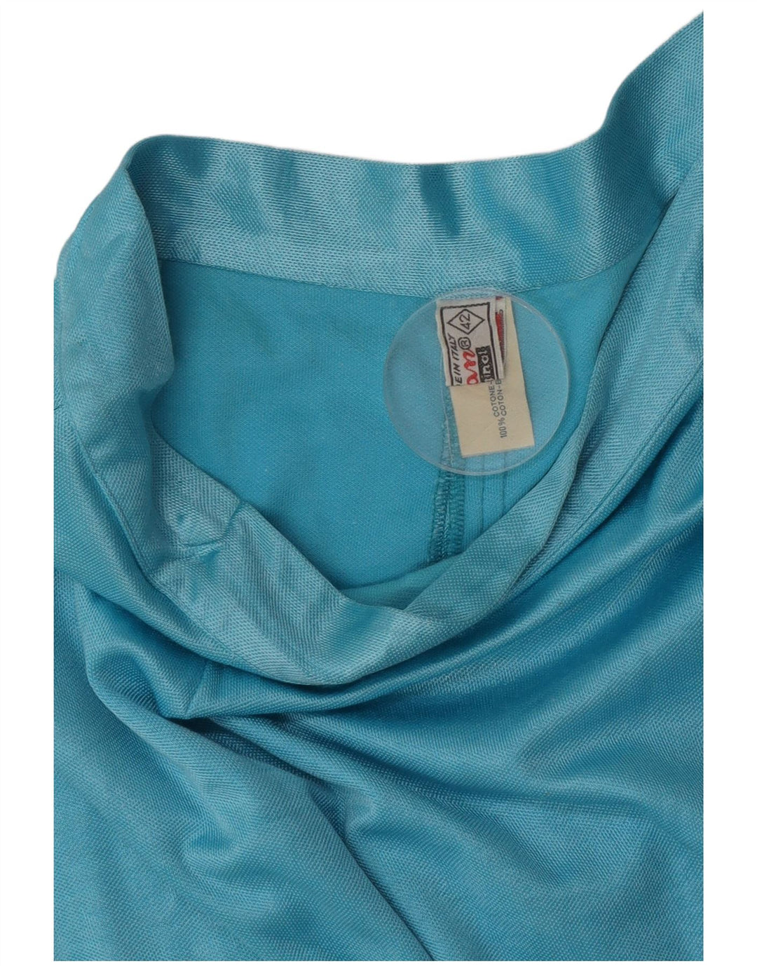 Falda lápiz vintage para mujer IT 42 Mediana W26 Algodón azul