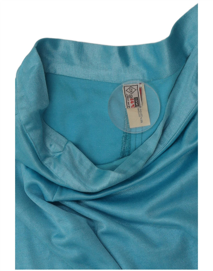 Falda lápiz vintage para mujer IT 42 Mediana W26 Algodón azul