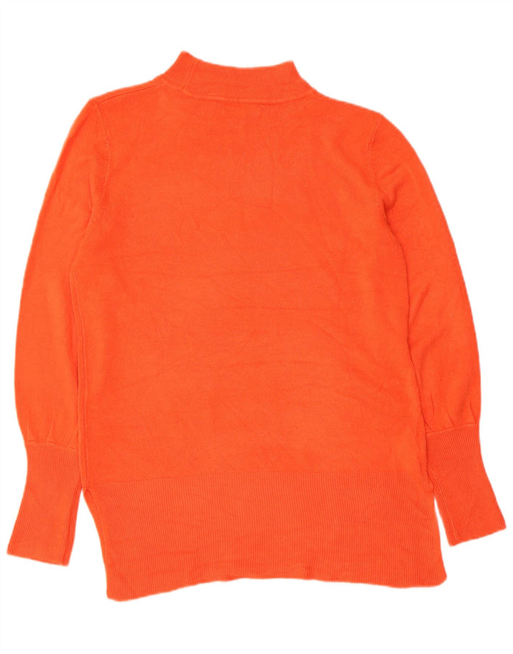 Marks & Spencer Jersey con cuello alto para mujer, talla 40, color naranja mediano