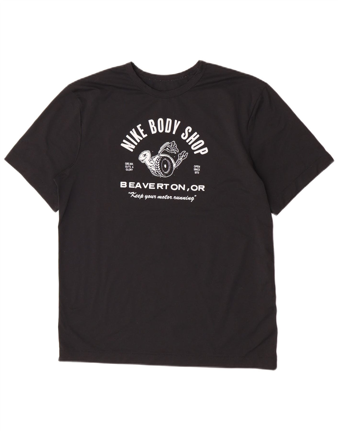 Nike Camiseta Dri Fit Graphic para Hombre Top Mediano Negro Poliéster