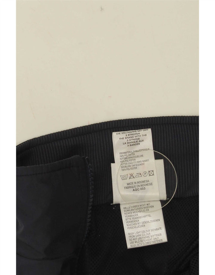 Adidas Hombre Chándal Top Chaqueta UK 38/40 Medio Azul Marino Poliéster